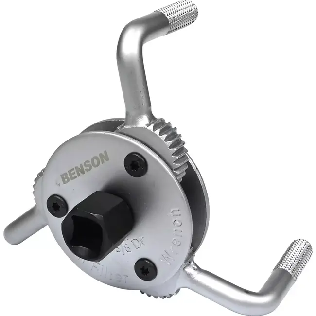 Benson Oliefilterklauw - Driepotig - 80-135 mm - Carbon Staal - Ribbelgreep