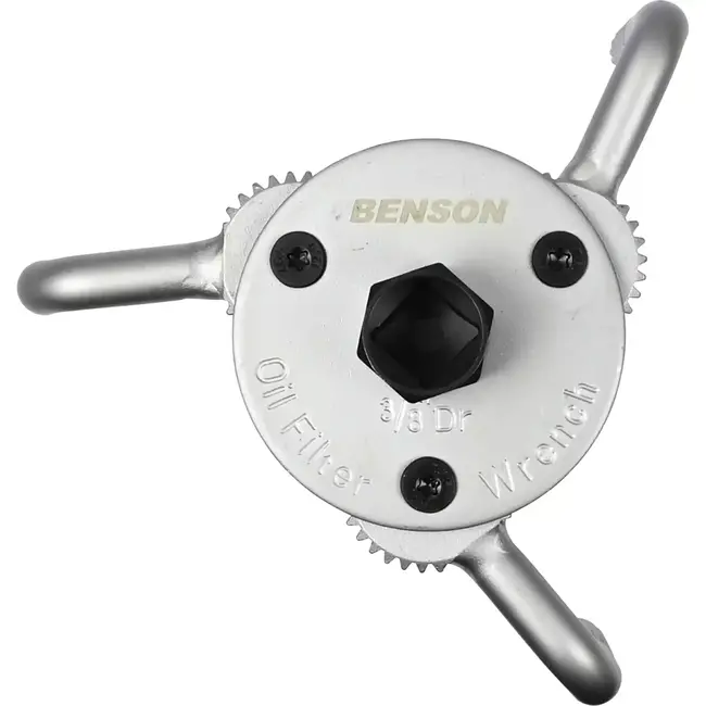Benson Oliefilterklauw - Driepotig - 80-135 mm - Carbon Staal - Ribbelgreep