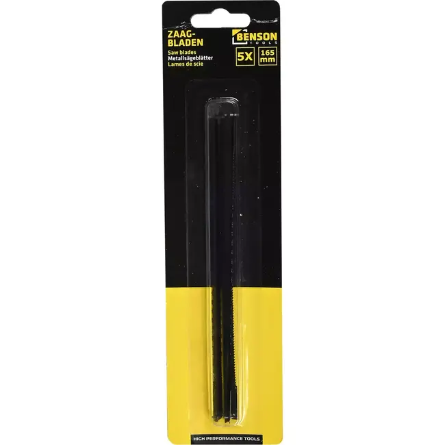 Benson Zaagbladen - 165 mm - Set van 5 - Geschikt voor junior zaagbeugels