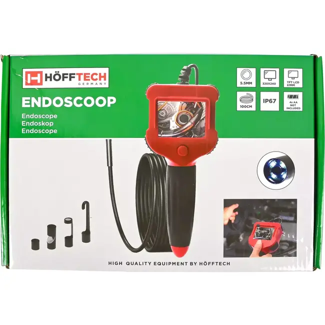Benson Digitale inspectiecamera - HD camera - LED-verlichting - Waterdicht IP67 - Flexibele kabel 1 m