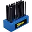 Benson 28-delige precisie ponsset - carbonstaal - 123 mm - zonder handvat - kunststof standaard