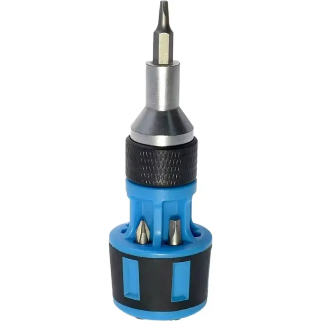 Benson Compacte ratelschroevendraaier met 6 bits en opbergfunctie - veelzijdig en ergonomisch ontwerp