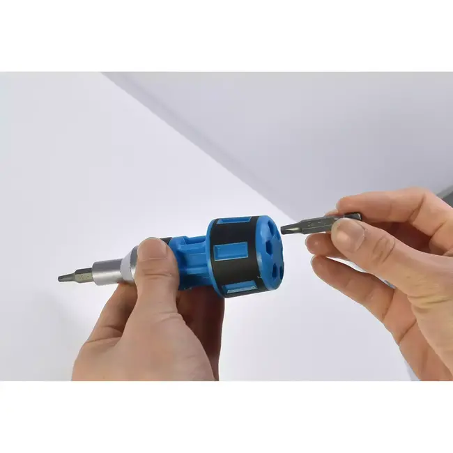 Benson Compacte ratelschroevendraaier met 6 bits en opbergfunctie - veelzijdig en ergonomisch ontwerp