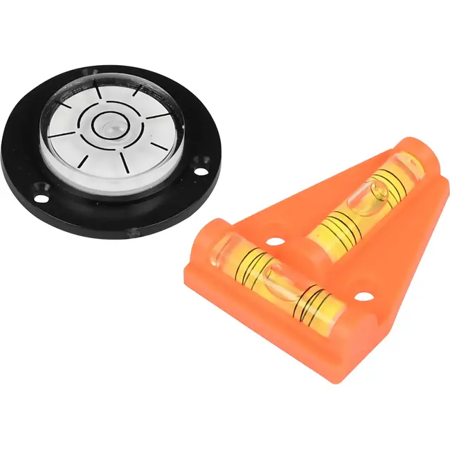 Benson Waterpas Set - Hoek- en Rondmodel - Kunststof - Compact Formaat - 2-delig