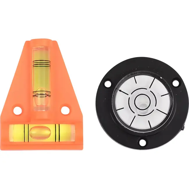 Benson Waterpas Set - Hoek- en Rondmodel - Kunststof - Compact Formaat - 2-delig