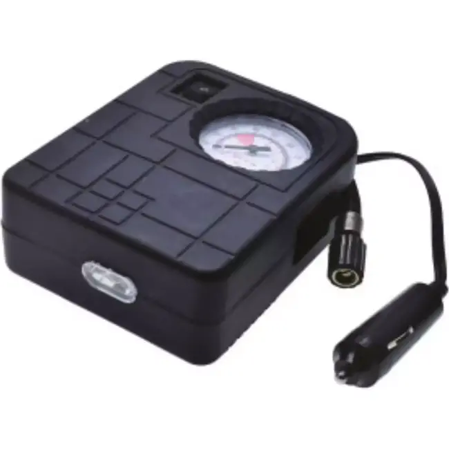 Benson Compacte 12V compressor - 100 PSI - Inclusief adapters - Geschikt voor banden en sportartikelen