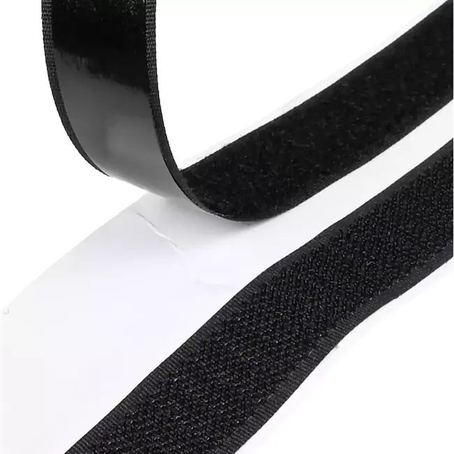 Benson Zelfklevend klittenband - 4,5 m - zwart - veelzijdig gebruik - 19 mm breed