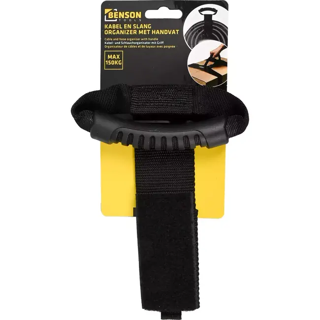 Benson Organizer voor kabels en slangen - Verstelbare klittenbandsluiting - Verstevigd handvat - 150 kg draagkracht - 44 x 5 cm