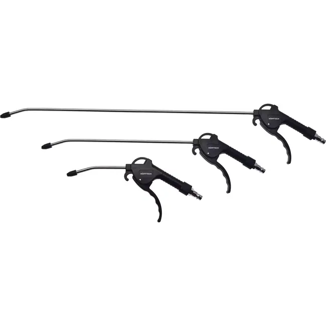 Benson 3-delige luchtpistoolset - Voor schoon blazen en drogen - Geschikt voor compressor - Lengtes: 110, 300, 500 mm