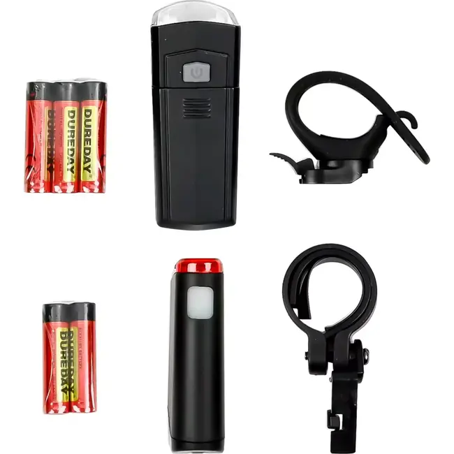Benson LED fietslamp set - helder licht - waterbestendig - inclusief batterijen