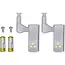 Benson Automatische LED kastverlichting - 2 stuks - Grijs - ABS materiaal - 3 LED per scharnier