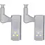 Benson Automatische LED kastverlichting - 2 stuks - Grijs - ABS materiaal - 3 LED per scharnier