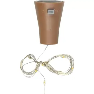 Benson Solar LED flesverlichting - Warm wit - 100 cm - 10 LEDs - Automatisch opladen