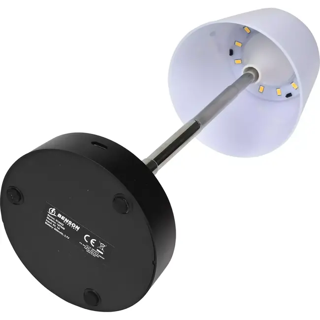 Benson Dimbare LED tafellamp - Oplaadbaar - Telescoopontwerp - Touch bediening - Warm wit licht