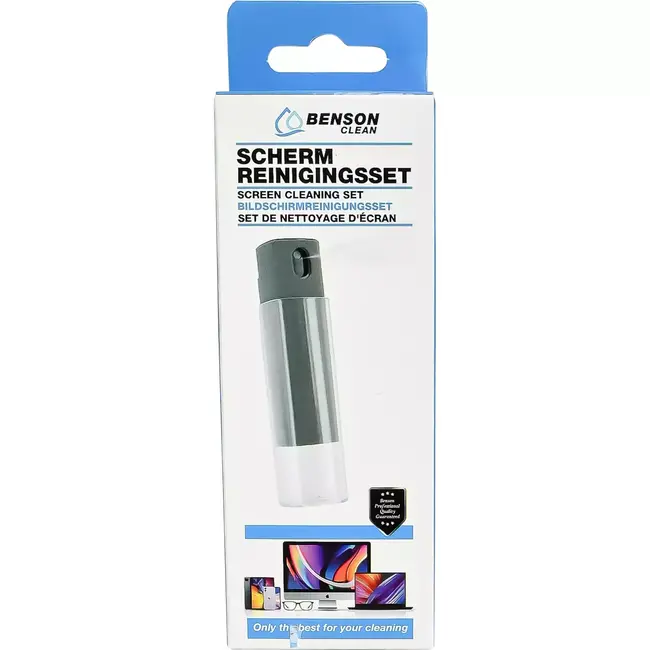 Benson Compacte 2-in-1 schermreiniger - Streeploos - Hervulbaar - 10 ml