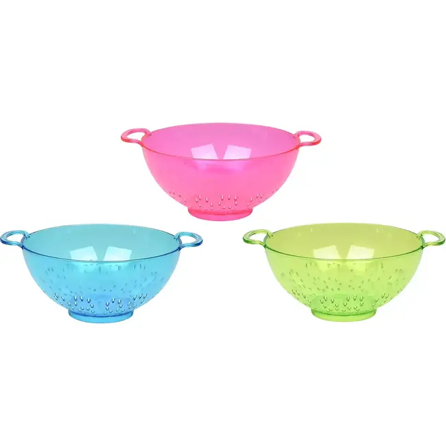 Benson Rond plastic vergiet - ø 15 cm - kleurrijke mix - blauw, geel, roze