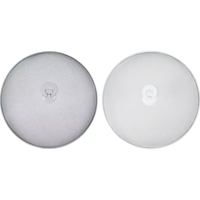 Benson Ronde metalen voedselbescherming - 30 cm - wit/grijs - ideaal voor buitengebruik