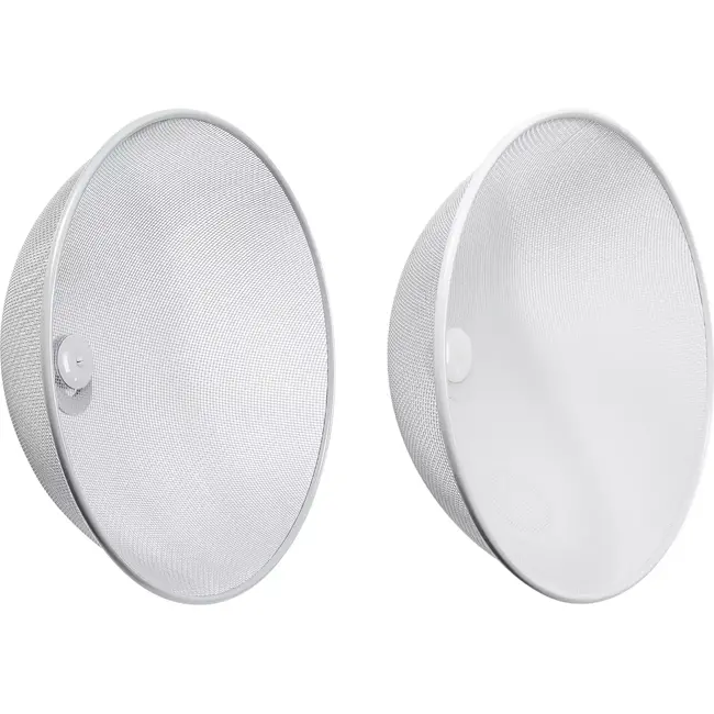 Benson Ronde metalen voedselbescherming - 30 cm - wit/grijs - ideaal voor buitengebruik