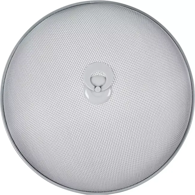 Benson Ronde metalen voedselbescherming - 30 cm - wit/grijs - ideaal voor buitengebruik