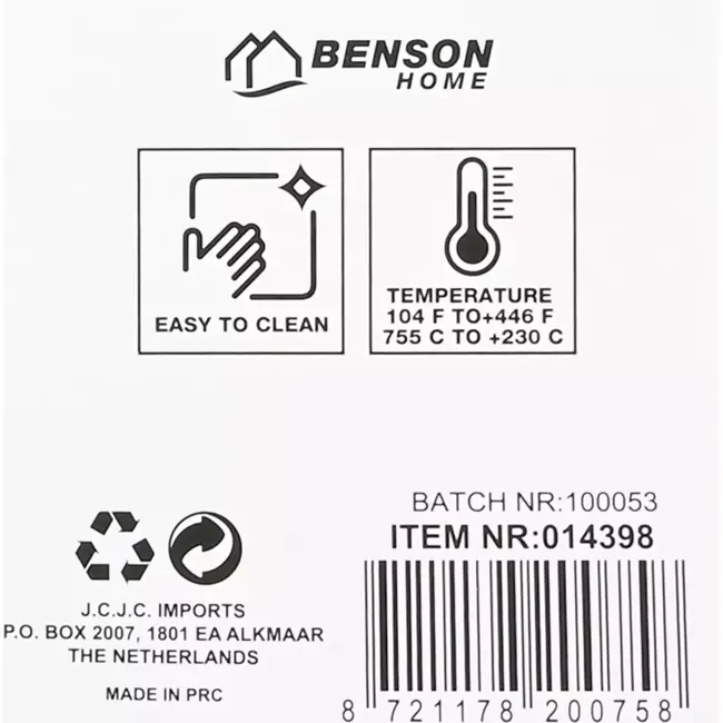 Benson Ronde siliconen pannenonderzetter - hittebestendig - ø 18 cm - grijs/groen