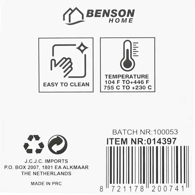 Benson Vierkante siliconen pannenonderzetter - hittebestendig - 17x17 cm - grijs/groen