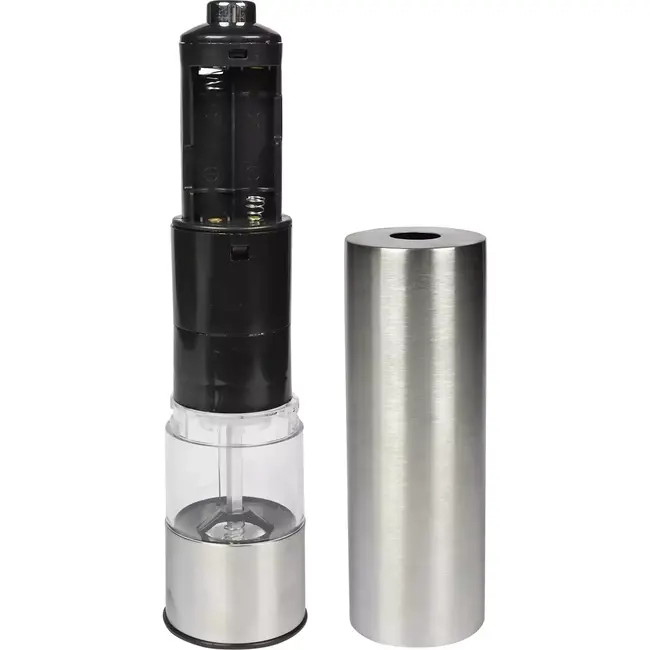 Benson Elektrische peper- en zoutmolen - LED verlichting - Instelbare maalgraad - Roestvrij staal - 23 cm