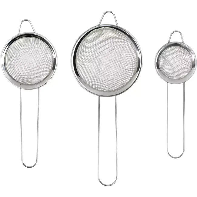 Benson RVS zeefset - 3 delig - Compact - Duurzaam - Ø10, Ø8, Ø6 cm