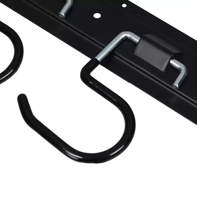 Benson Gereedschapshaken op rail - 5 stuks - Gegalvaniseerd en kunststof omkleed - Inclusief bevestigingsmateriaal - 43 cm