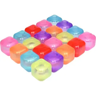 Benson Herbruikbare ijsblokjes - 20 stuks - kleurrijk en duurzaam - BPA-vrij - 6 kleuren