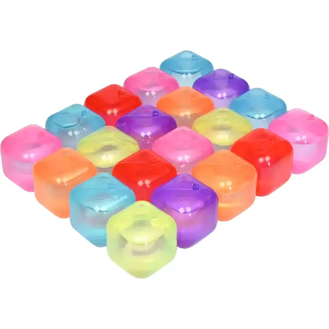 Benson Herbruikbare ijsblokjes - 20 stuks - kleurrijk en duurzaam - BPA-vrij - 6 kleuren