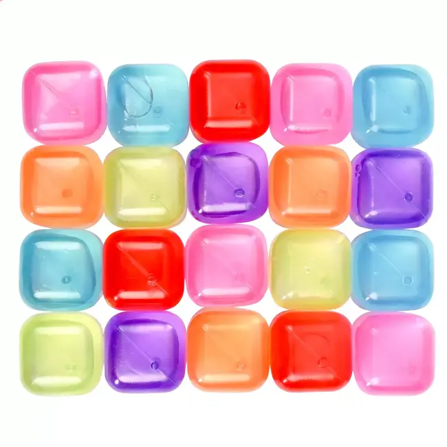 Benson Herbruikbare ijsblokjes - 20 stuks - kleurrijk en duurzaam - BPA-vrij - 6 kleuren