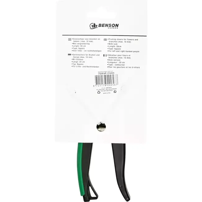 Benson Snoeischaar 20 cm - Bypass - Voor links- en rechtshandigen - Met vergrendeling