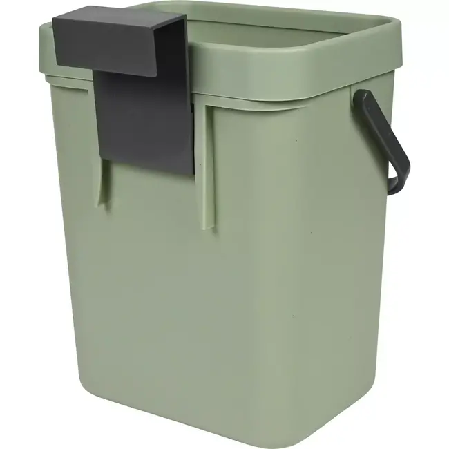 Benson Compacte groene prullenbak - 3 liter - veelzijdig en lichtgewicht