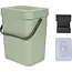 Benson Compacte groene prullenbak - 3 liter - veelzijdig en lichtgewicht