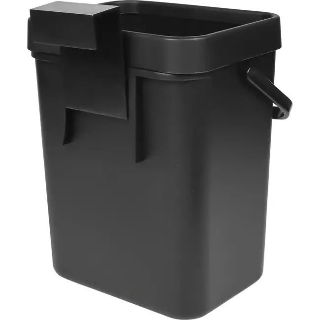 Benson Compacte zwarte prullenbak - 3 liter - Ruimtebesparend ontwerp - Lichtgewicht - 16 x 13 x 20,5 cm