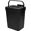 Benson Compacte zwarte prullenbak - 3 liter - Ruimtebesparend ontwerp - Lichtgewicht - 16 x 13 x 20,5 cm