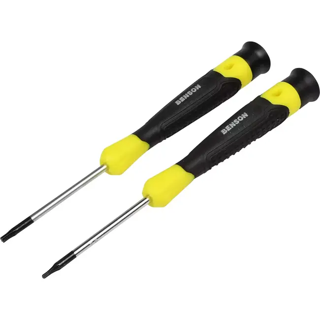 Benson 2-delige precisie schroevendraaierset - Torx T6 en T8 - Gedetailleerd werk