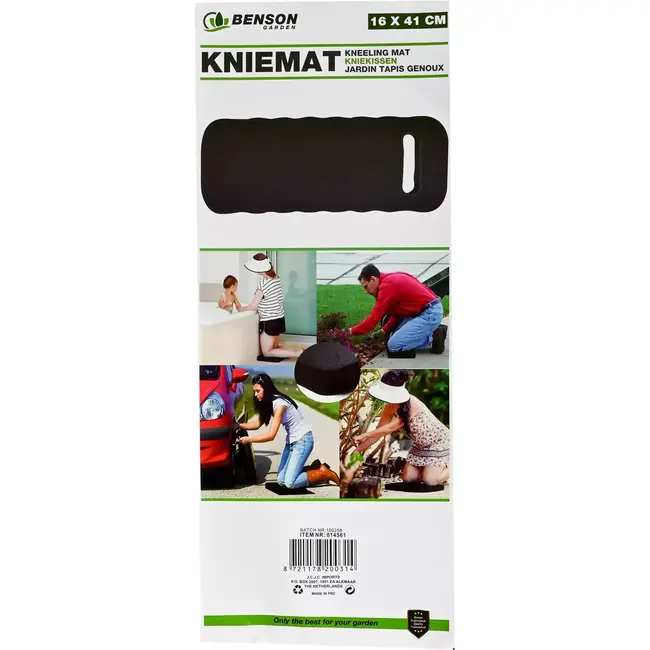 Benson Kniemat - Comfortabel & Beschermend - EVA Schuim - 41 x 16 cm - Zwart