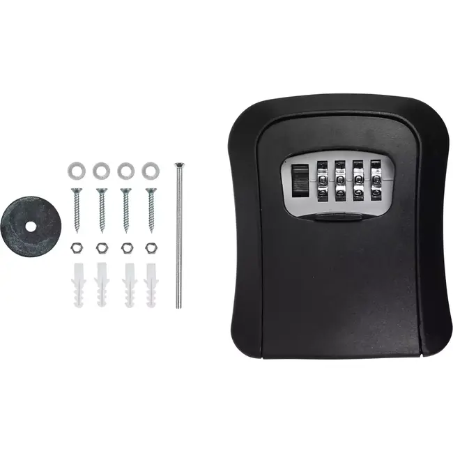 Benson Sleutelkluis met 3-cijferig slot - Kunststof - Zwart - 96x40x116 mm