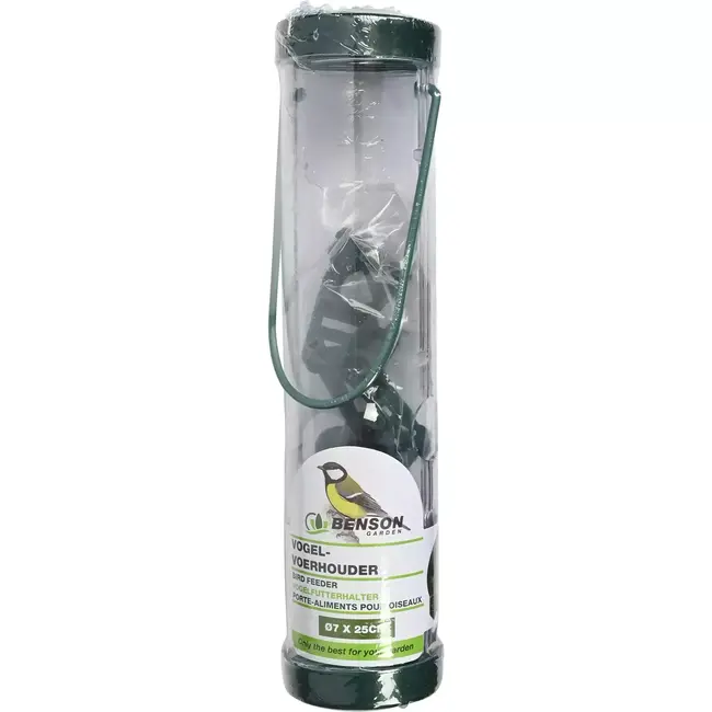 Benson Vogelvoerhouder kunststof - Makkelijk bijvulbaar - Ø 7 x 25 cm