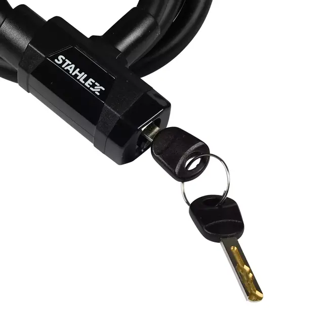 Benson Kabelslot - Extra beveiligd - Stevige staalkabel - 12 x 1200 mm - Zwart matte finish