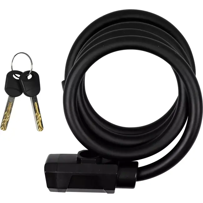 Benson Kabelslot - Extra beveiligd - Stevige staalkabel - 12 x 1200 mm - Zwart matte finish