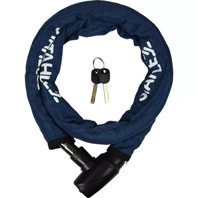 Benson Pantserslot met canvas hoes - 18x1200 mm - Zwart en rood - Inclusief 2 sleutels