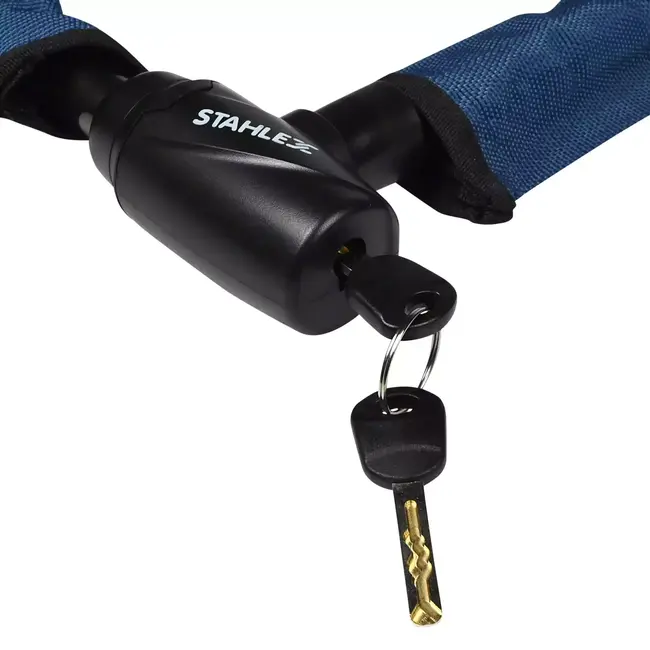 Benson Pantserslot met canvas hoes - 18x1200 mm - Zwart en rood - Inclusief 2 sleutels