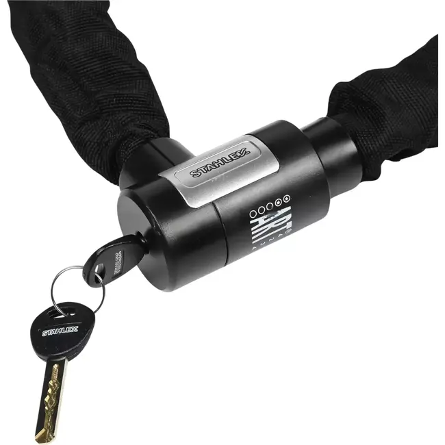 Benson Kettingslot met gehard staal en canvas hoes - 8.5 x 1000 mm - inclusief veiligheidssleutels