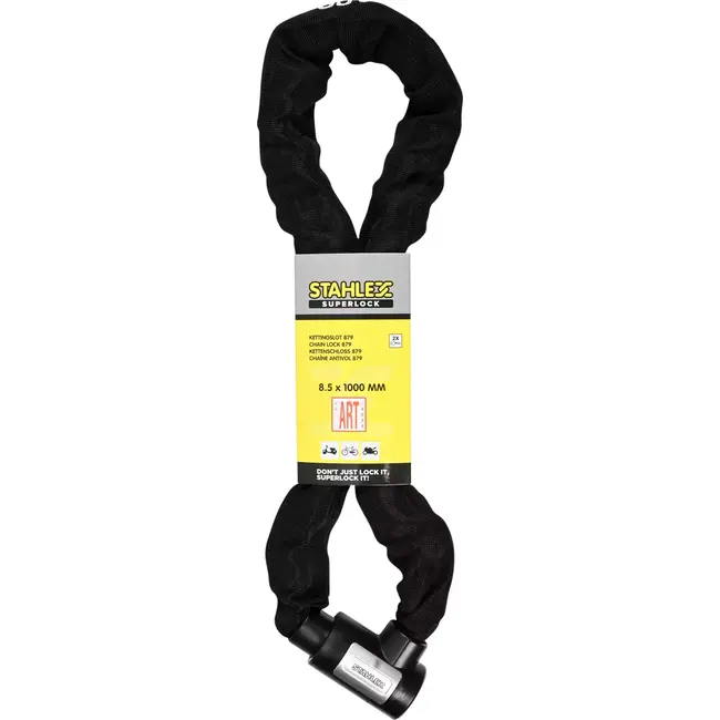 Benson Kettingslot met gehard staal en canvas hoes - 8.5 x 1000 mm - inclusief veiligheidssleutels