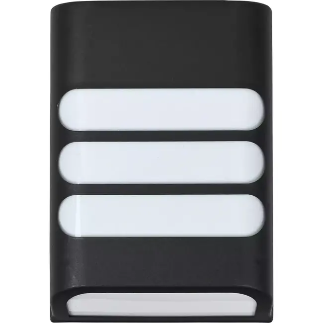 Benson Solar wandlamp rechthoek - warm wit licht - 11,3 x 4 x 15,8 cm - kunststof - met aan/uit knop