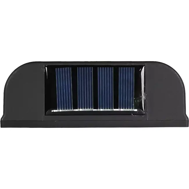 Hofftech Solar wandlamp rechthoek - warm wit licht - 11,3 x 4 x 15,8 cm - kunststof - met aan/uit knop