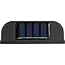 Hofftech Solar wandlamp rechthoek - warm wit licht - 11,3 x 4 x 15,8 cm - kunststof - met aan/uit knop