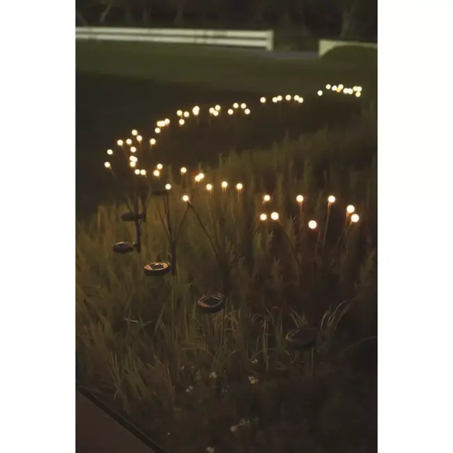 Benson Solar tuinlamp - 6 LED bollen - 70 cm - roestvrij staal - flexibele opstelling